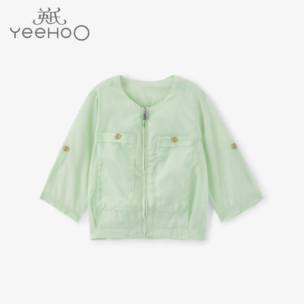 英氏-童衣类（夏）D0英梭短外套豚草绿 商品图0