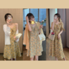 【服饰鞋包】修身碎花梵高连衣裙雪纺吊带裙夏季长款小个子女裙子 商品缩略图0