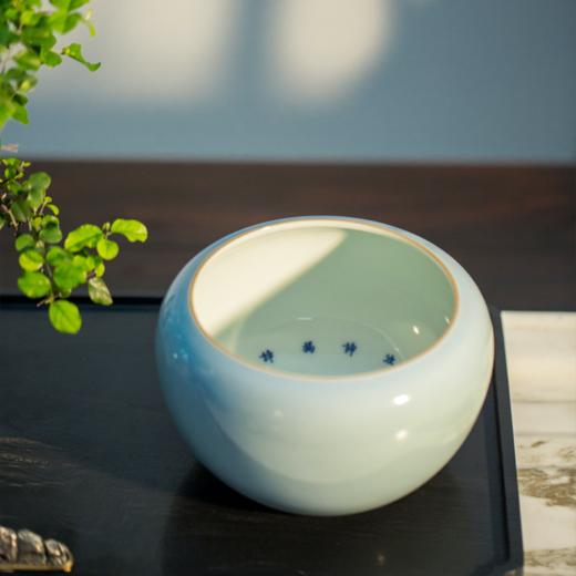 「茶器」天蓝釉心经水洗 商品图0