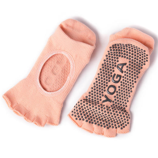 《15送1》哈瓦塔专业全棉瑜伽五指袜女舞蹈袜运动袜防滑袜防臭普拉提漏趾漏背瑜伽袜 商品图1