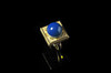 多米尼加蓝珀18K喷砂黄金八卦戒指 商品缩略图5