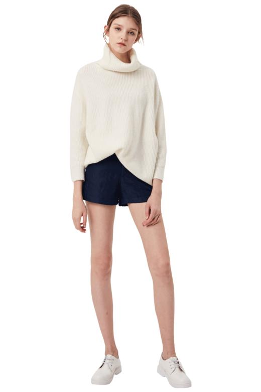 VIVIAN LIU/红英A1868501冬女装新款小鸟绣花绗缝薄棉短裤靴裤 商品图5