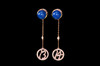 多米尼加蓝珀18K玫瑰金镶钻耳饰 1314数字能量系列 商品缩略图0