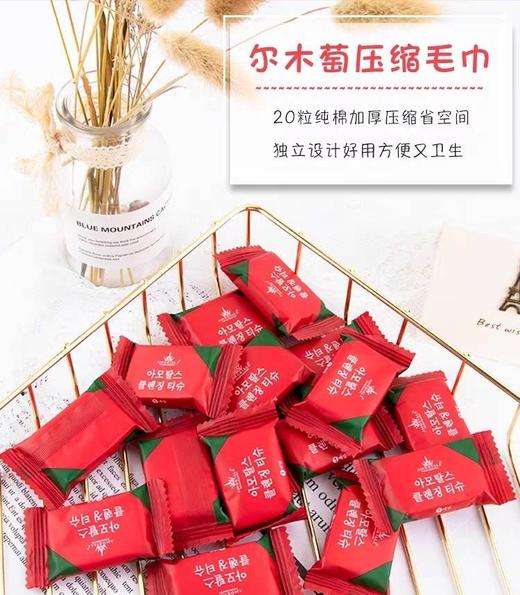 韩国尔木萄压缩毛巾洗脸巾洁面巾擦脸一次性纯棉旅行便携20粒 商品图4