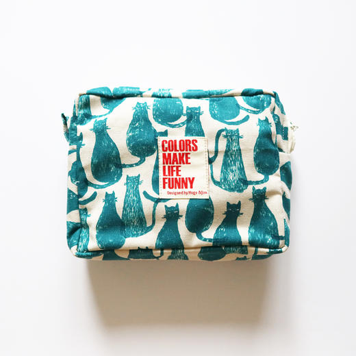 HUGOJIRO化妆包插画猫咪剪影 商品图1