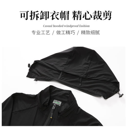 【Q】【防晒衣】【新款DTH】大依优型大码男装防晒衣皮肤衣薄款清凉防晒服透气高弹可拆卸帽子男夏季外套上衣 商品图3