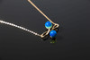 八月·多米尼加蓝珀18K玫瑰金镶钻吊坠锁骨链 商品缩略图1