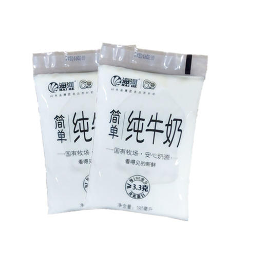 海河纯牛奶 180ml*4袋装 商品图0