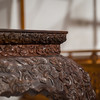 紫檀满雕灵芝纹膨牙鼓腿大画桌 商品缩略图2