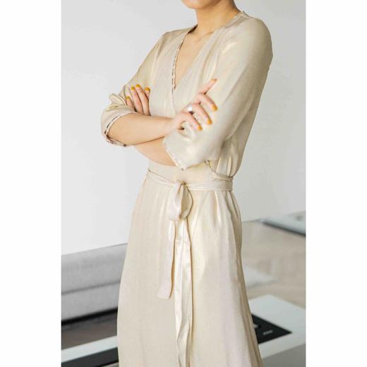 CG｜Long Slim Faye Silk wrap Dress [真丝裹身长款连衣裙] 商品图4