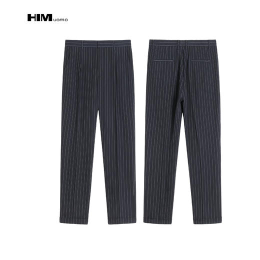 HIM漢崇 修身西裤男灰色职业春夏百搭商务休闲西式潮流修身西装裤 商品图1