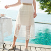 欧芮儿高腰显瘦a字半身裙夏装新款女中长款松紧腰网纱裙内衬 商品缩略图1
