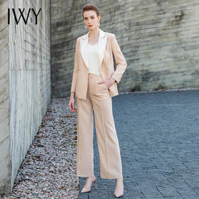 IWY/杏色衬衫香槟色上衣长裤半裙套装201046B1+C1+P2+S3