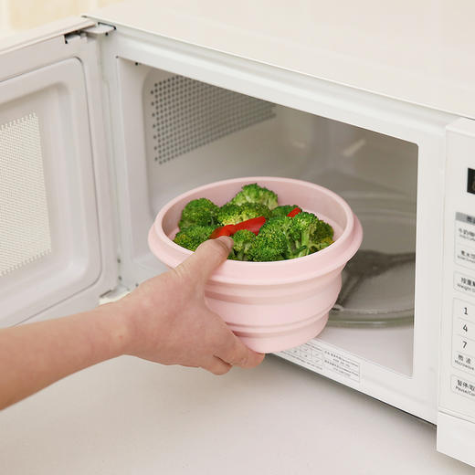 FaSoLa便携旅行硅胶折叠碗带盖泡面碗伸缩耐热户外野餐具旅游碗 商品图0