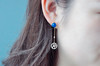 多米尼加蓝珀18K玫瑰金镶钻耳饰 1314数字能量系列 商品缩略图3