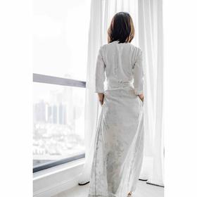 CG｜Long Slim Faye Silk wrap Dress [真丝裹身长款连衣裙]