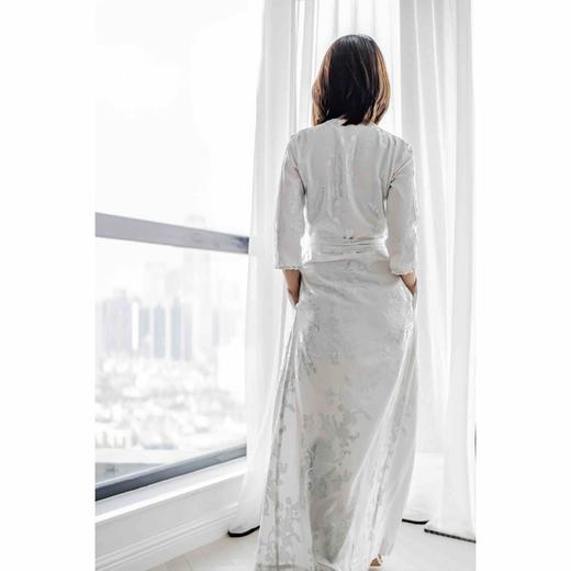 CG｜Long Slim Faye Silk wrap Dress [真丝裹身长款连衣裙] 商品图0
