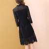 SX-8493气质大码黑色蕾丝连衣裙 商品缩略图2