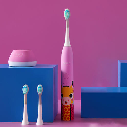 艾优（ApiYoo）A7 儿童声波电动牙刷 粉色/蓝色 商品图3