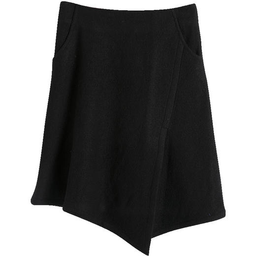 VIVIAN LIU/红英 Y1859401 冬女装新开衩不规则下摆毛呢半身裙 商品图4