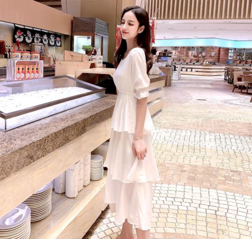 【服饰鞋包】。裙子女夏季很仙的小众连衣裙韩版中长款仙女裙蛋糕裙 商品图2