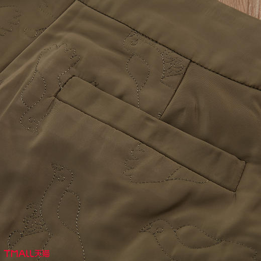 VIVIAN LIU/红英A1868501冬女装新款小鸟绣花绗缝薄棉短裤靴裤 商品图3