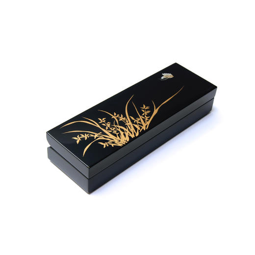 【梵谷漆器】手绘兰花漆艺蛋壳镶嵌笔盒 商品图4