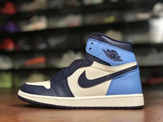ir Jordan 1 AJ1 Obsidian 推荐纯原版 黑曜石 白蓝黑北卡脚趾 商品图0