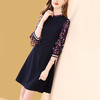 SX-50017新款显瘦蕾丝印花拼接连衣裙 商品缩略图0