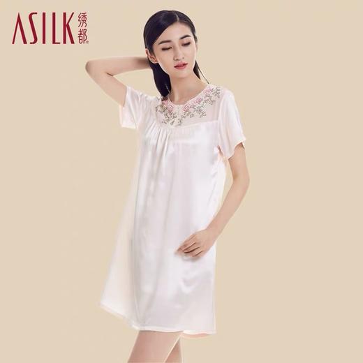8F  ASILK绣都  桑蚕丝手绣睡裙 商品图0
