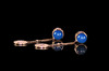 多米尼加蓝珀18K玫瑰金镶钻耳饰 1314数字能量系列 商品缩略图1