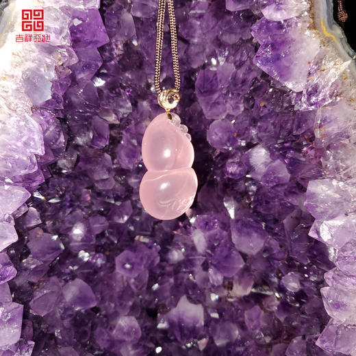 粉水晶葫芦项链 商品图2