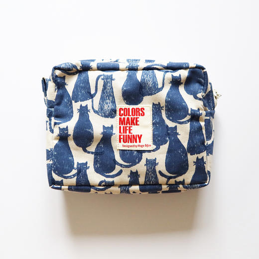 HUGOJIRO化妆包插画猫咪剪影 商品图0