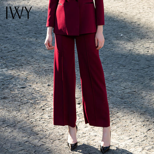 IWY/酒红色衬衫西装长裤半裙套装201044C1+S1+B1+P2 商品图14