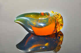 璃龙琥珀爵·墨西哥蓝珀立体雕刻件 茶杯