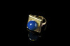 多米尼加蓝珀18K喷砂黄金八卦戒指 商品缩略图3