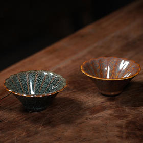 龙德堂陶艺 范泽锋烧 星月 天目盏《醉芙蓉》(库存请咨询客服)