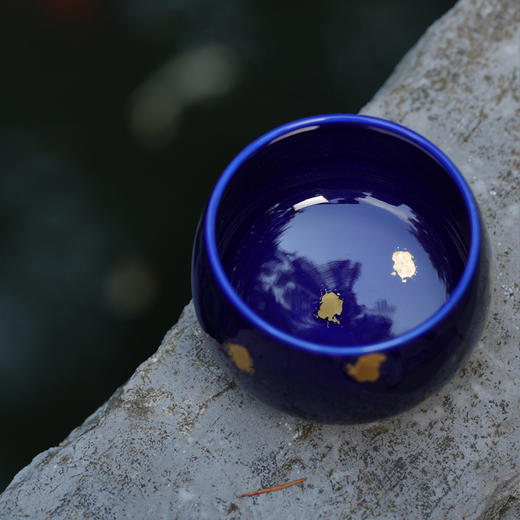 龙德堂陶艺 范泽锋烧 星月 天目盏《蓝宝皇后》紫砂胎 库存请咨询 商品图1