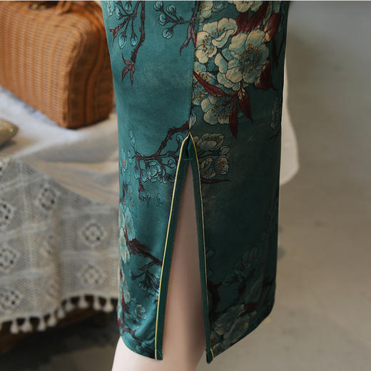 MQ-18Q331夏季中长款短袖老上海复古改良新式旗袍YY 商品图4