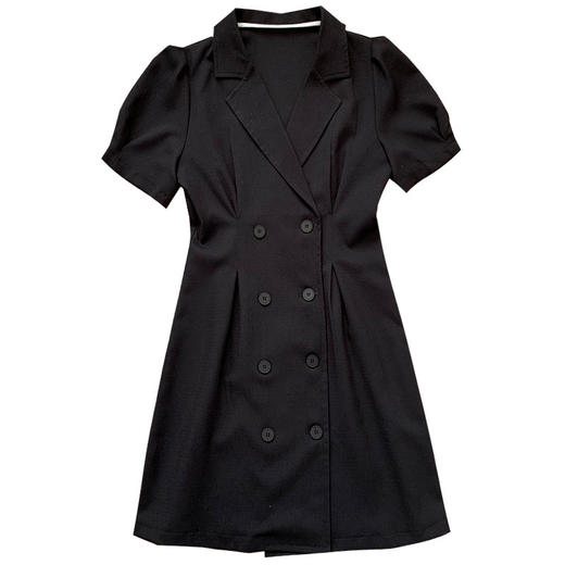 【做个洋气小达人】双排扣高级质感连衣裙 不夸张的收敛感 显白衬肤色 轻熟小姐姐们请果断pick它！ 商品图4