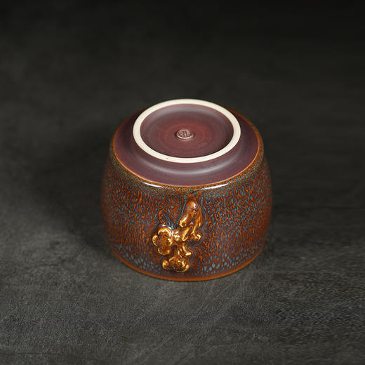 龙德堂陶艺 范泽锋烧 星月 天目盏《青松挺直》 (库存请咨询客服) 商品图4