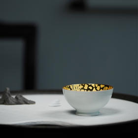 龙德堂陶艺 范泽锋烧 星月 小刻金釉盏 (库存请咨询客服)