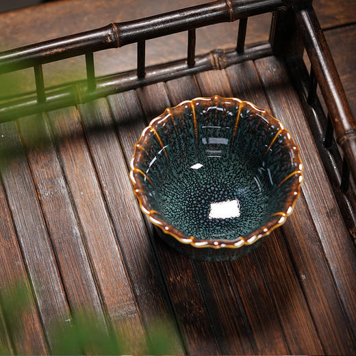 龙德堂陶艺 范泽锋烧 星月 天目盏 《羽冠-小》 (库存请咨询客服) 商品图0