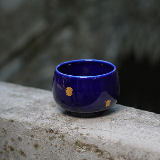 龙德堂陶艺 范泽锋烧 星月 天目盏《蓝宝皇后》紫砂胎 库存请咨询 商品图0