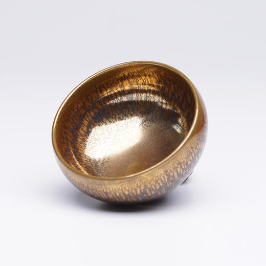 龙德堂陶艺 范泽锋烧 星月 （柿圆型）金丝玉毫天目盏 库存请咨询 商品图3