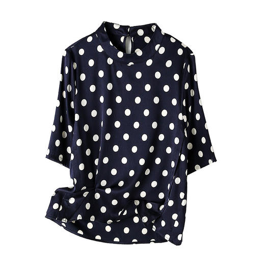 上海旗袍厂ASE-3360气质优雅真丝短袖衬衫 商品图4