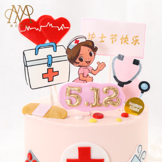 【3323】粉色护士小姐姐 蛋糕 商品图1