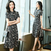上海旗袍厂ASE-2263简约印花气质真丝连衣裙 商品缩略图2