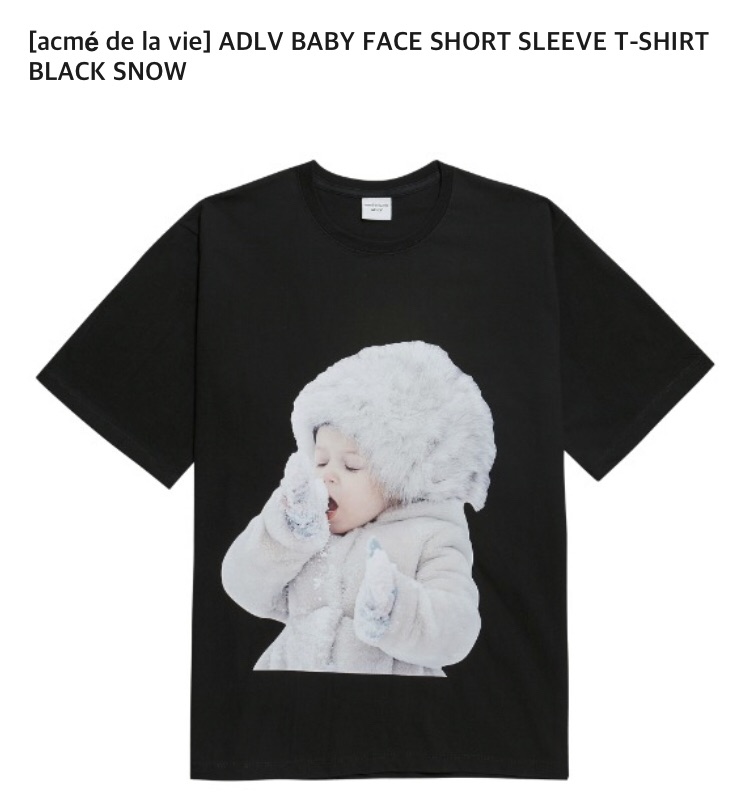 韩国ADLV 아크메드라비 BABY FACE HOODIE BLACK SNOWJPY带授权招加盟代理