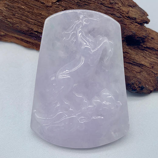 派瑞翡翠 翡翠马牌 糯种 紫色 商品图0